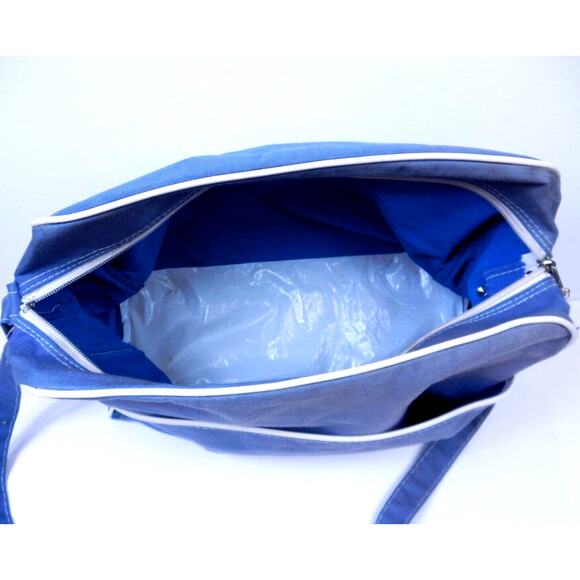 Vintage Travel Agents International Shoulder Bag Blue Carry On Tote Arline Bag - Picture 2 of 9